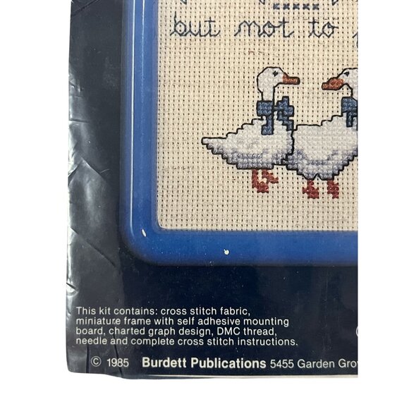 Vintage Dale Burdett Country Cross Stitch Kit Pick Your Friends Geese 1985 - Picture 3 of 3